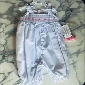 White Rosalina Collections Smocked Bubble